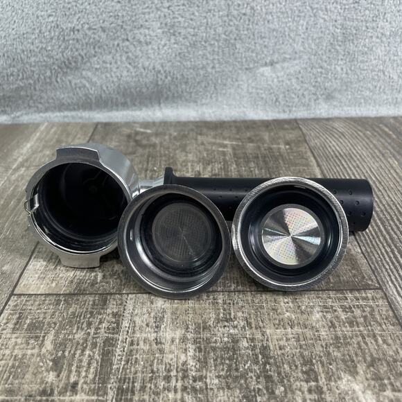 DeLonghi Espresso Machine EC260BK Portafilter Handle + 2 Filter Baskets OEM Part - Picture 1 of 3